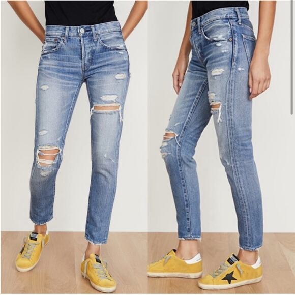 Moussy Howa Distressed Jeans - Picture 1 of 10
